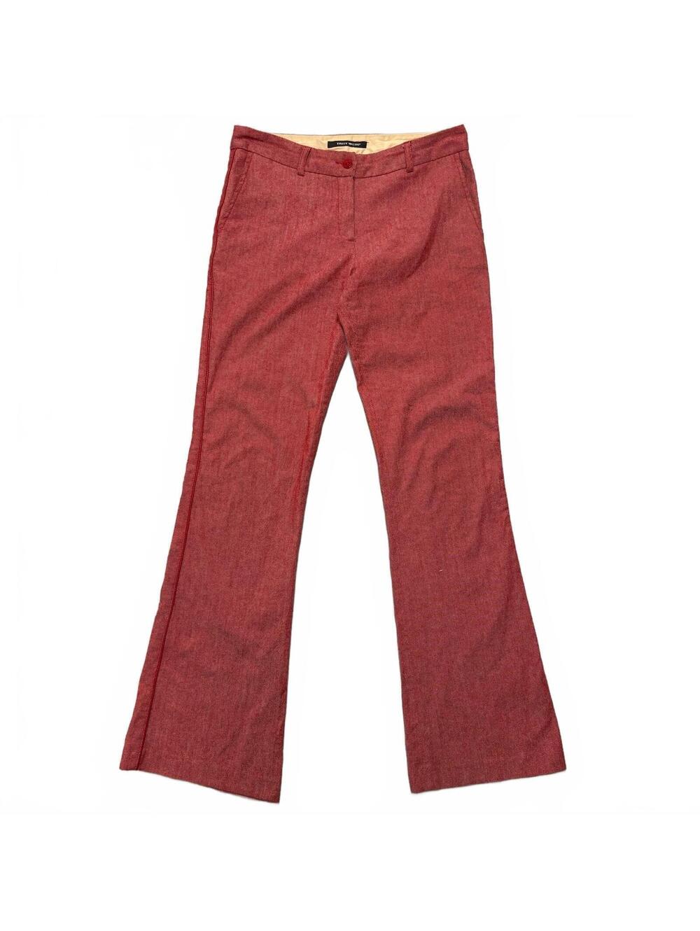 VTG Y2K Tally Weijl Flare Bootcut Low Rise Pants Women's 29x32 Red Fairy Cottage